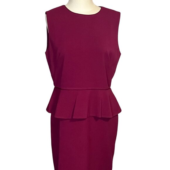 Ann Taylor double weave Peplum knit sheath dress size 12 NWT - Picture 4 of 14